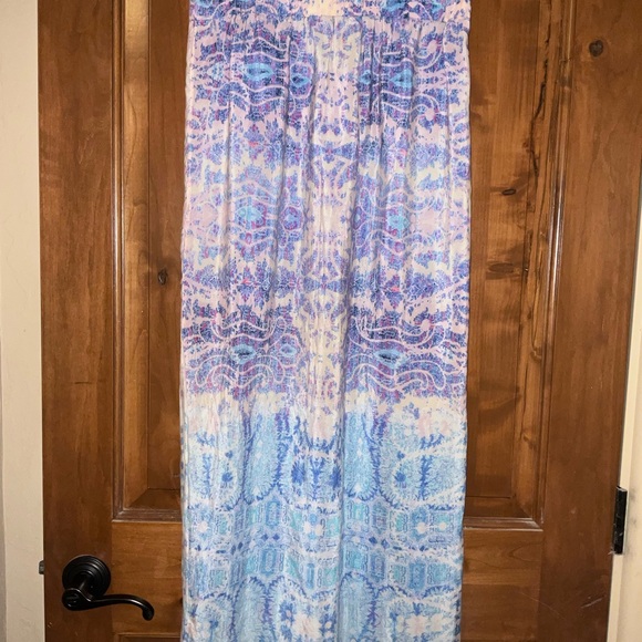 Anthropologie Maeve Waimea Paisley Colorful 100% Silk Maxi Skirt Size XS EUC - Picture 5 of 8